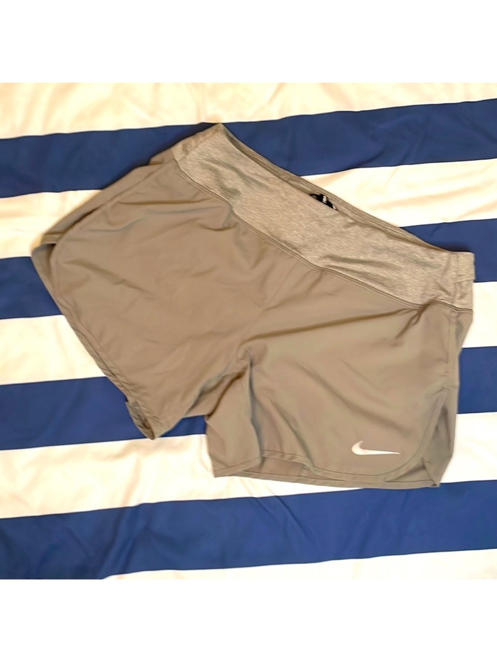 Nike Light Gray Athletic Running Shorts